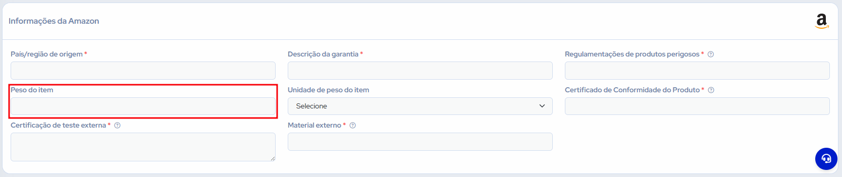 Formulario informações conformidade