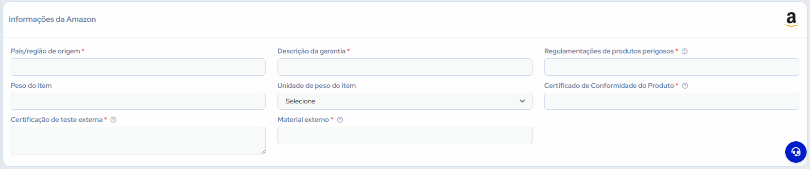 Formulario informações conformidade